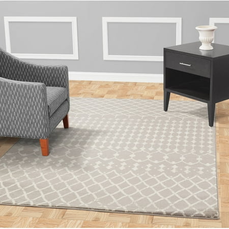 92 W x 116 L Gray/Ivory Diagona Traditional Medallion 8X10 Area Rug 92 W x 116 L Gray/Ivory Diagona Traditional Medallion 8X10 Area Rug